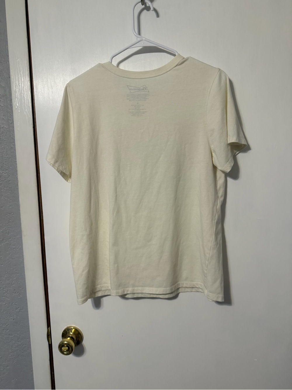 Budweiser Cream Tee with Red and Blue Label Graphic - Picture 4 of 4